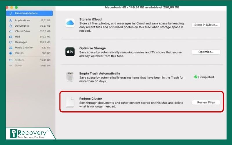 cách dọn dẹp macbook-iRecovery #6