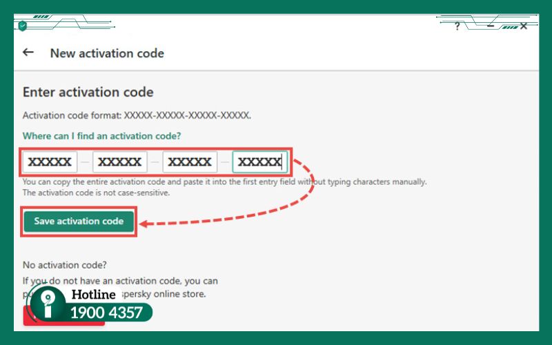 Nhập và Lưu mã kích hoạt mới