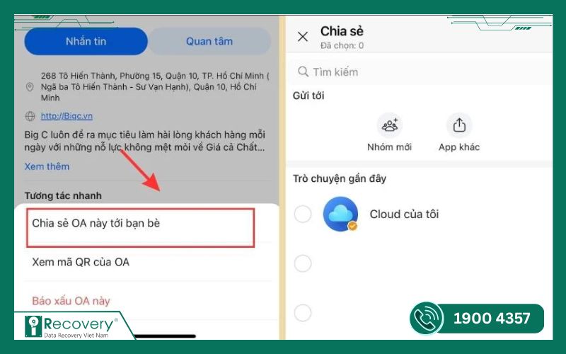 cách lấy link zalo-iRecovery #8