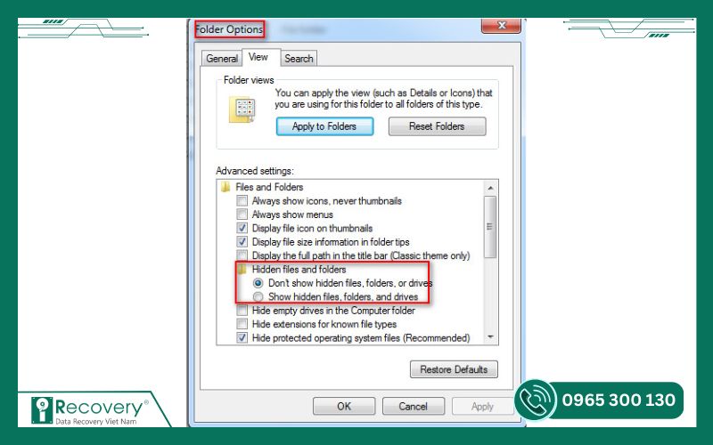 hiện file ẩn trong usb-iRecovery #3