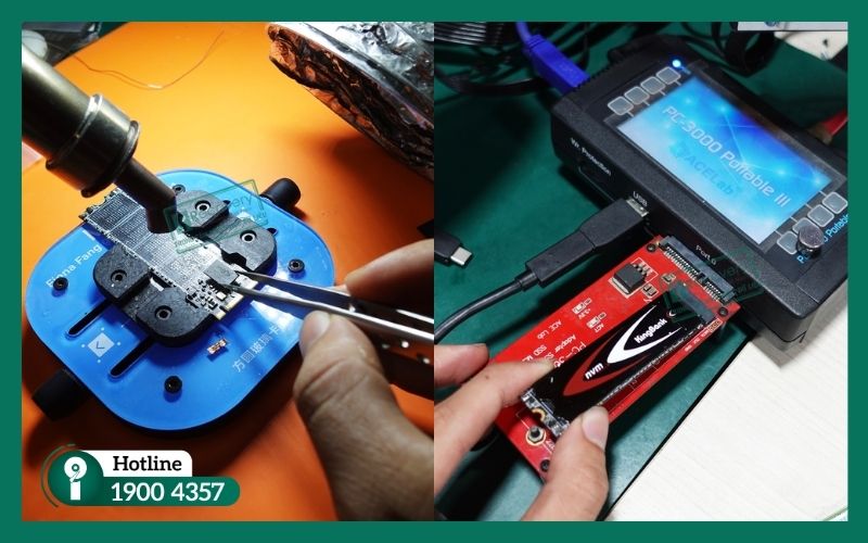 Giải pháp kỹ thuật: Can thiệp chip & phục hồi bằng PC-3000