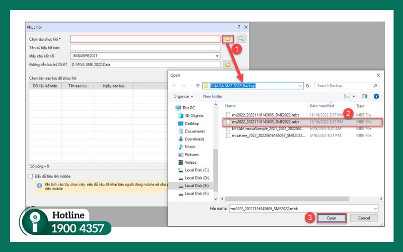 Hướng dẫn đăng ký dữ liệu để phục hồi dữ liệu MISA từ file SMD trên phần mềm MISA