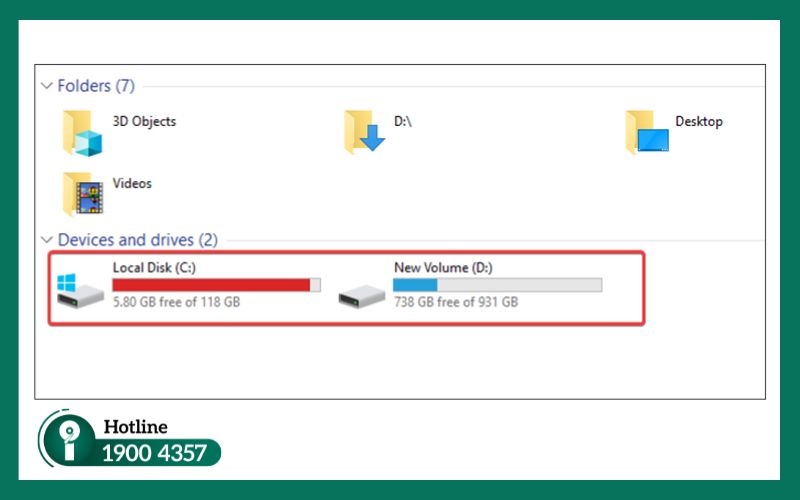 Kiểm tra dung lượng ổ đĩa khi phục hồi dữ liệu MISA báo lỗi Incomplete