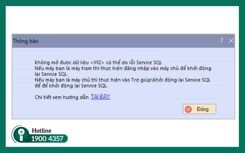 Rủi ro mất dữ liệu khi tự can thiệp SQL phục hồi MISA lỗi Incomplete