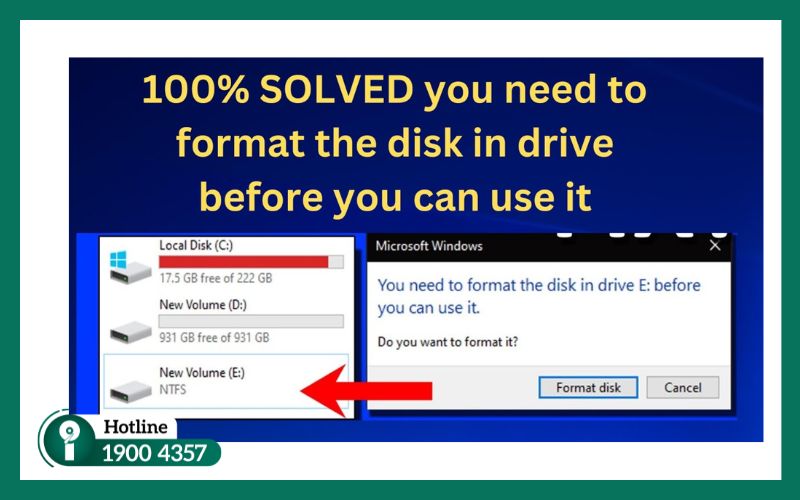 Ổ cứng bị lỗi bắt Format - Dấu hiệu cần liên hệ dịch vụ cứu dữ liệu tại Long An khẩn cấp