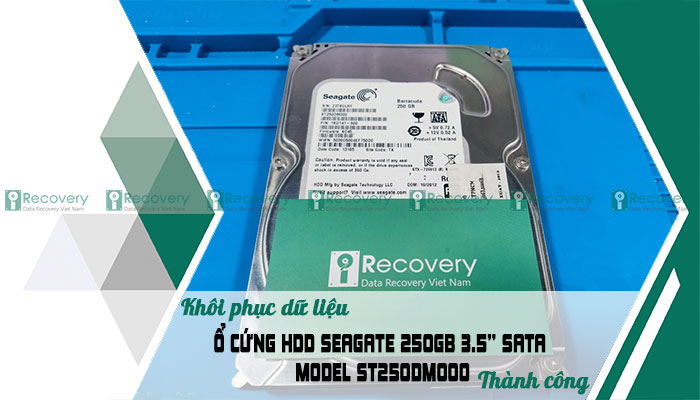 Khôi phục dữ liệu ổ cứng HDD Seagate 250GB 3.5” SATA Model ST250DM000 thành công