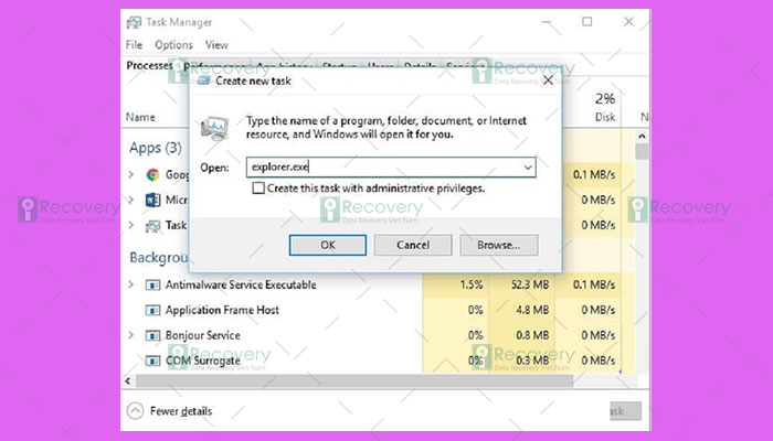 Máy tính màn hình đen chỉ có chuột win 10